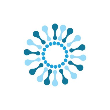 Molekül vektör çizimi tasarımı 