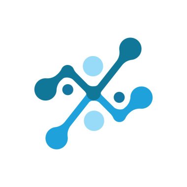 Molekül vektör çizimi tasarımı 