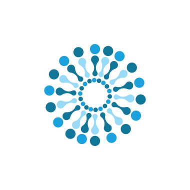 Molekül vektör çizimi tasarımı 