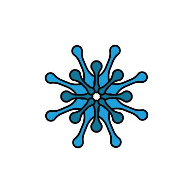 Molekül vektör çizimi tasarımı 