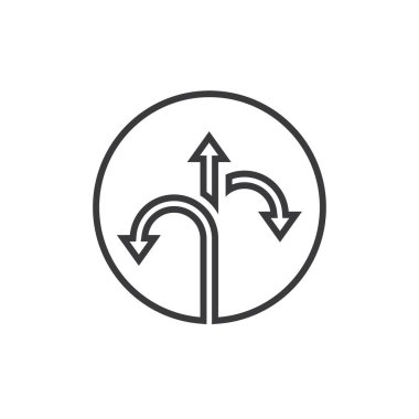 Yol vektör simgesi illüstrasyon tasarımı