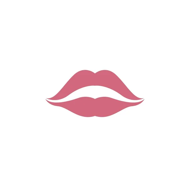 Dudak Simgesi Kozmetik Logo Vektör Şablonu — Stok Vektör