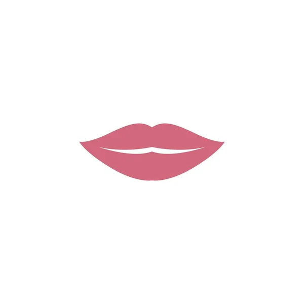 Labbra Icona Logo Cosmetico Modello Vettoriale — Vettoriale Stock