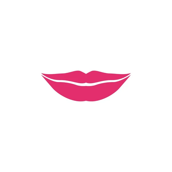 Icono Labios Plantilla Vector Logotipo Cosmético — Vector de stock