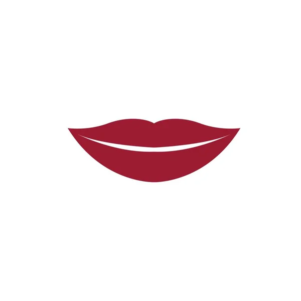 Иконка Губ Векторный Шаблон Логотипа — стоковый вектор
