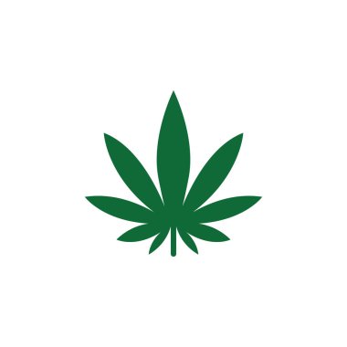 Canabis yaprak logosu ve sembol vektörü