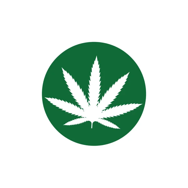 大麻の葉のロゴとシンボルベクトル — ストックベクタ