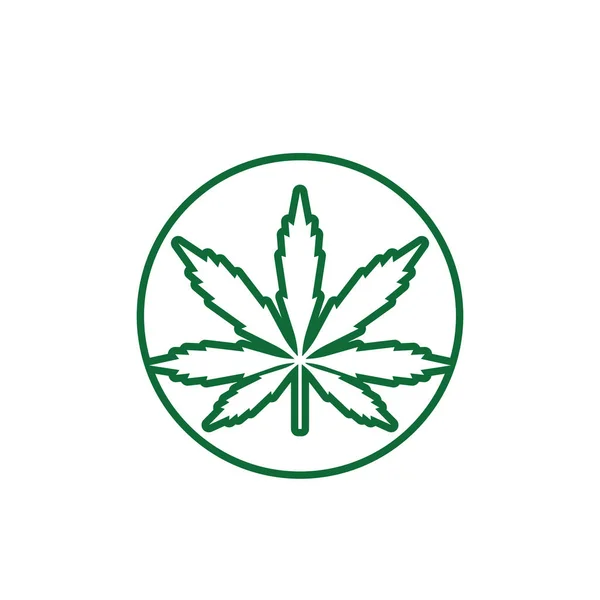 Логотип Листа Канабиса Вектор Символов — стоковый вектор