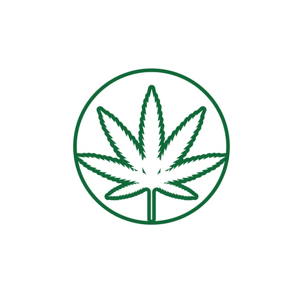 Logo Und Symbolvektor Des Canabis Blattes — Stockvektor