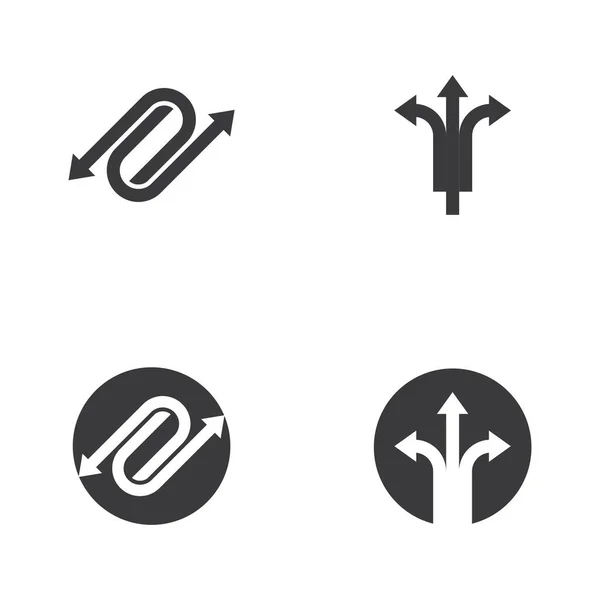 Way Vector Icon Illustration Design Template — Stock Vector