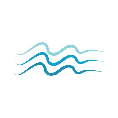 Su dalgası simgesi vektör çizim logosu