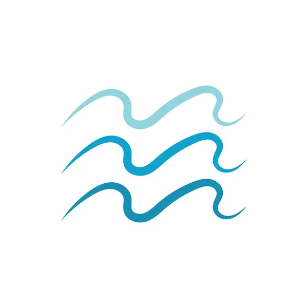 Wasser Welle Symbol Vektor Illustration Design Logo — Stockvektor