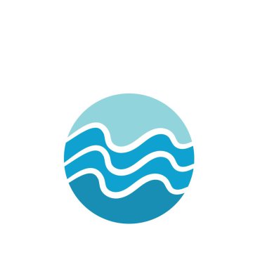 Su dalgası simgesi vektör çizim logosu