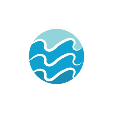 Su dalgası simgesi vektör çizim logosu