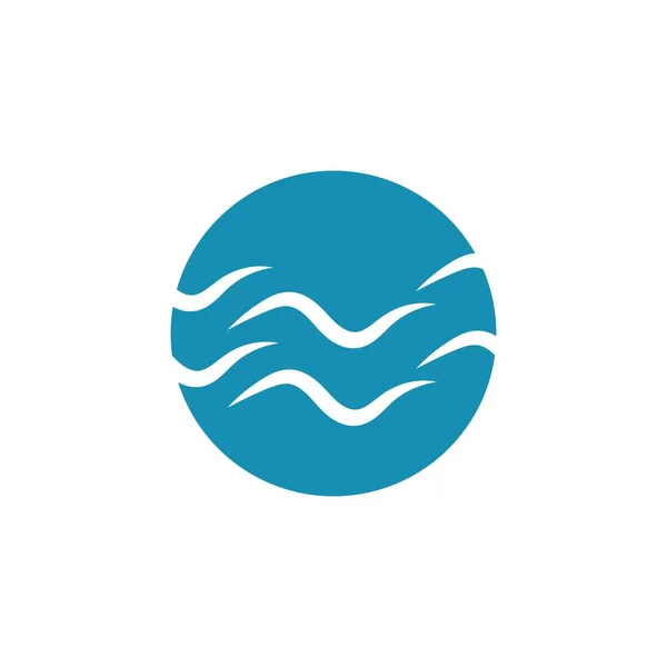 Wasser Welle Symbol Vektor Illustration Design Logo — Stockvektor