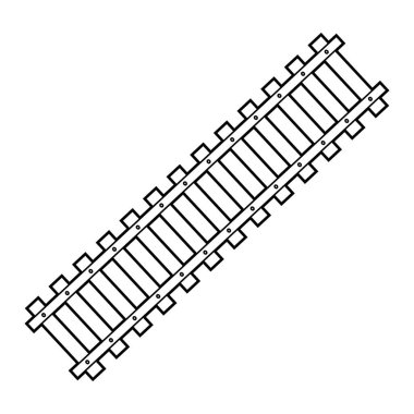 Tren rayları vektör simgesi tasarım şablonu illüstrasyon