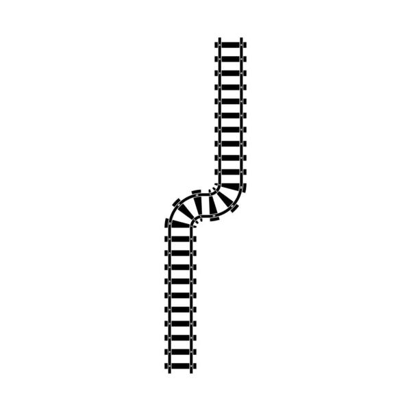 Train Tracks Vector Icon Design Template Illustration — Stock Vector