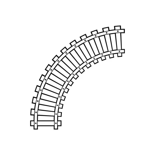 Ilustração Modelo Ícone Vetor Trilhas Trem —  Vetores de Stock