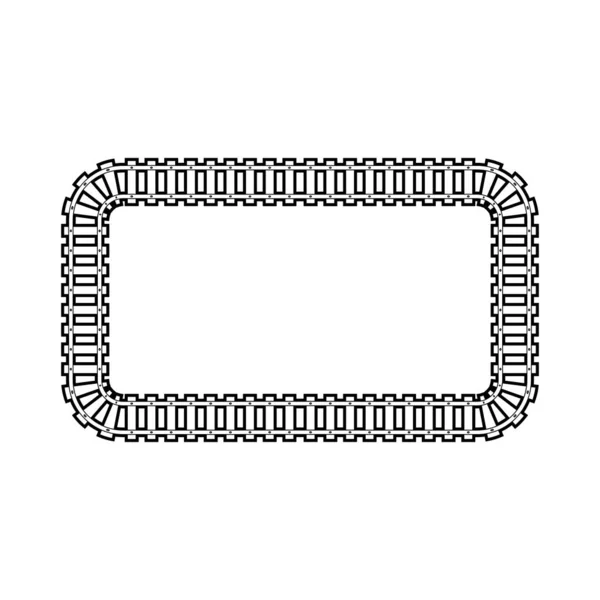 Tren Pistas Vector Icono Diseño Plantilla Ilustración — Archivo Imágenes Vectoriales
