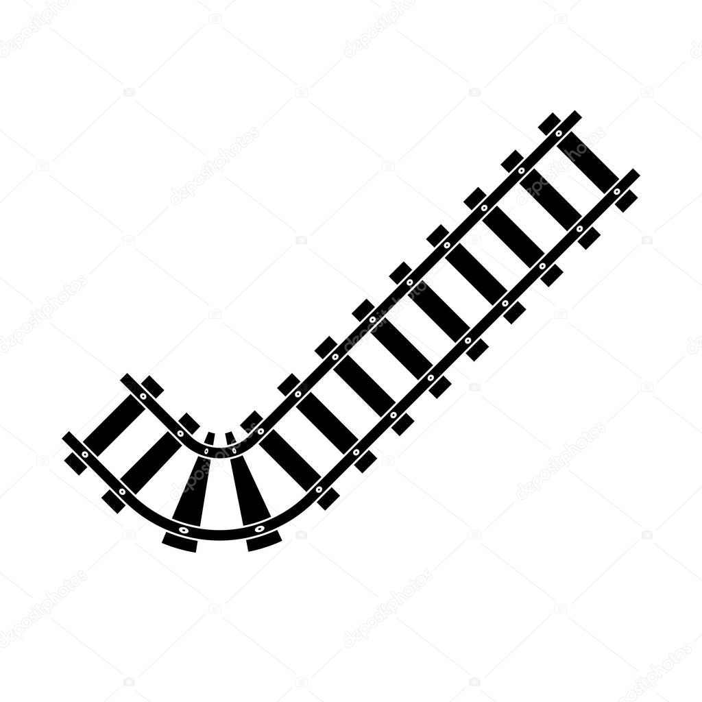 Train tracks vector icon design template illustration