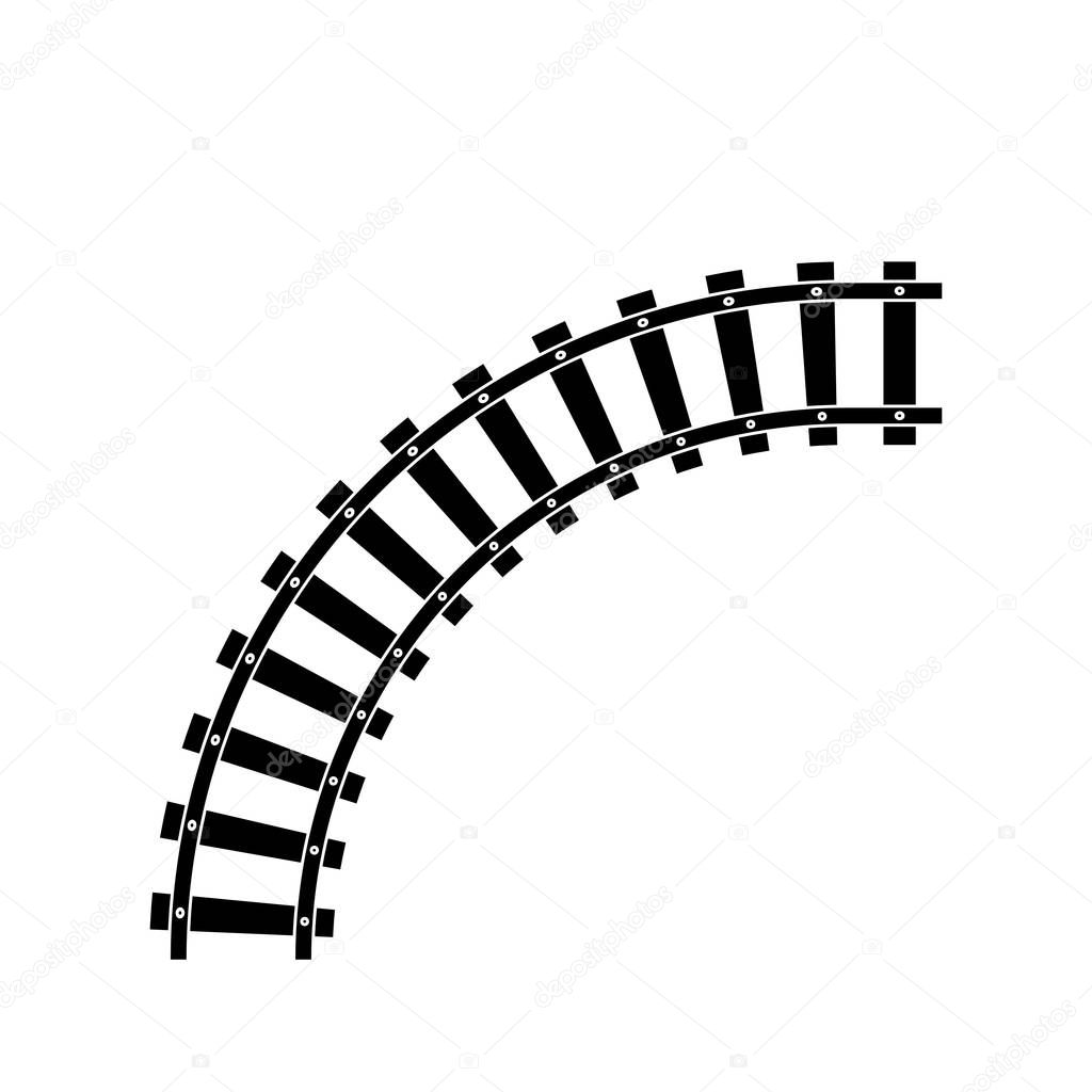 Train tracks vector icon design template illustration