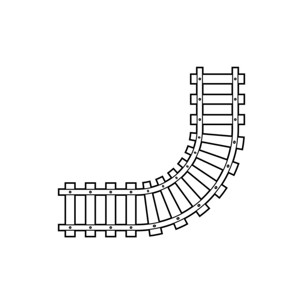 Ilustração Modelo Ícone Vetor Trilhas Trem —  Vetores de Stock