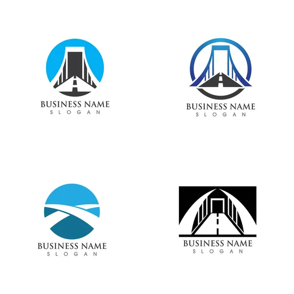 Bridge Logo Mall Vektor Ikon Illustration Design — Stock vektor