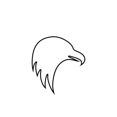 Şahin Kartalı Kuş Logo Şablonu vektör simgesi