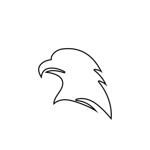 Falcon Eagle Bird Logo Plantilla Icono Vector — Archivo Imágenes Vectoriales