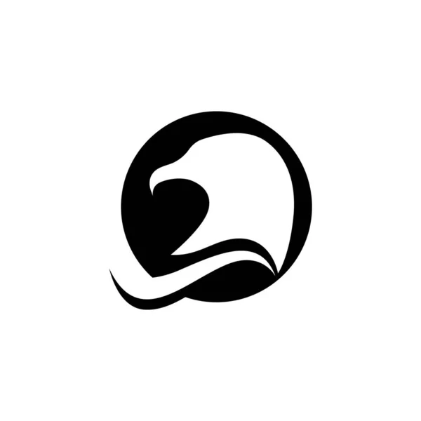 Falcon Eagle Bird Logo Template Vector Icon — Stock Vector