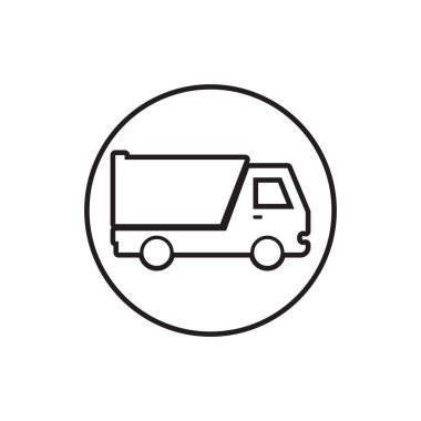 kamyon simgesi ve sembol şablon vektörü