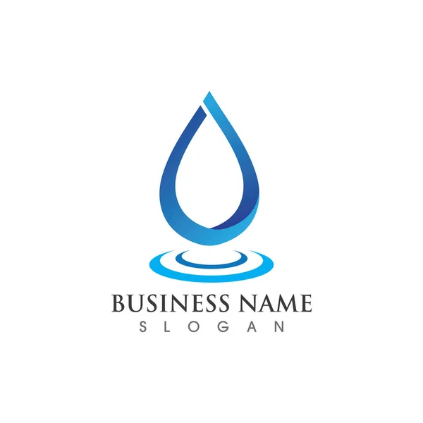 Water Drop Logo Template Vector Illustration — Stock Vector