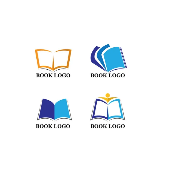 Livro Educação Logo Template Vector Ilustração Design —  Vetores de Stock