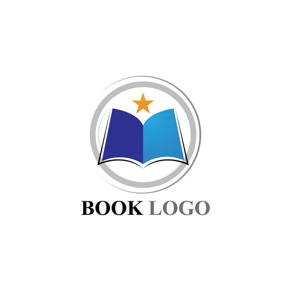 Lettura Del Libro Logo Simbolo Vettoriale — Vettoriale Stock