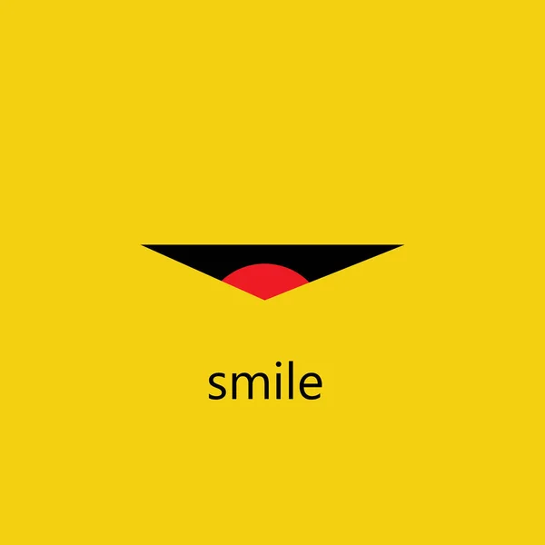 Sorriso Immagine Vettoriale Logo Simbolo — Vettoriale Stock