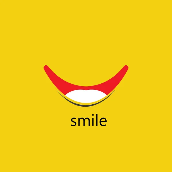 Sorriso Immagine Vettoriale Logo Simbolo — Vettoriale Stock