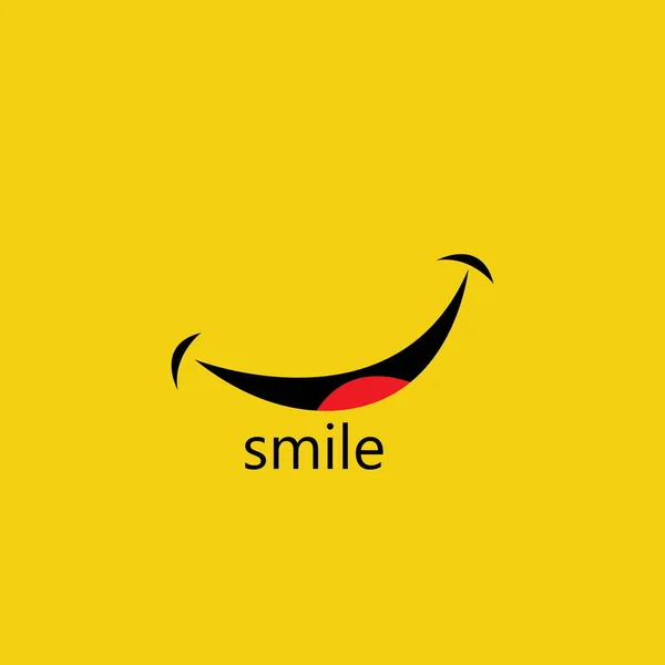 Sonrisa Vector Imagen Logotipo Símbolo — Vector de stock