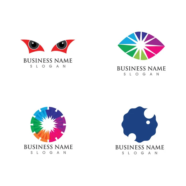 Marchio Identità Corporate Eye Care Logo Vettoriale — Vettoriale Stock