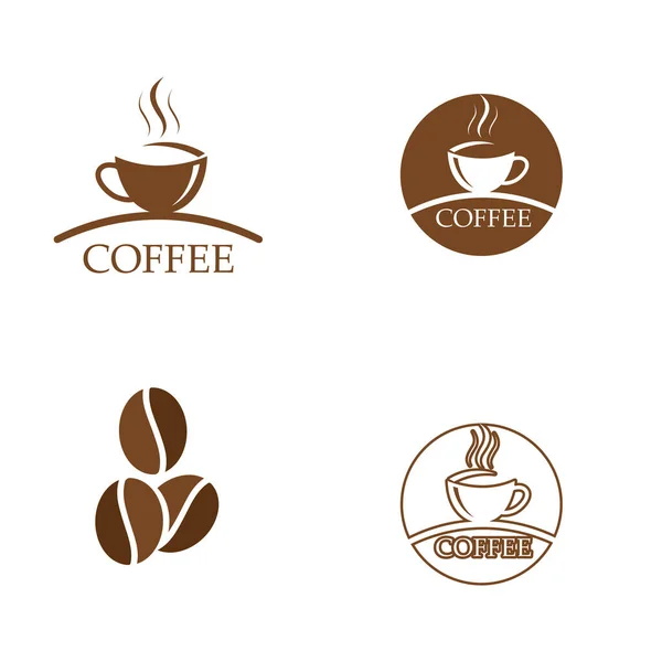 Caffetteria Logo Modello Immagine Vettoriale — Vettoriale Stock