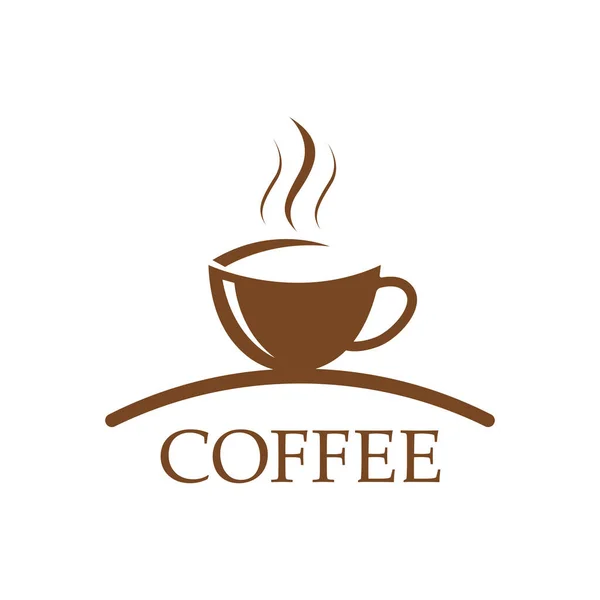 コーヒーショップロゴテンプレートベクトル画像 — ストックベクタ