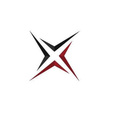 X Harfi Logo Şablonu vektör resimleme tasarımı