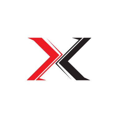 X Harfi Logo Şablonu vektör resimleme tasarımı