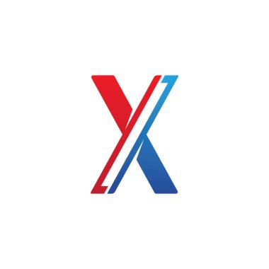 X Harfi Logo Şablonu vektör resimleme tasarımı