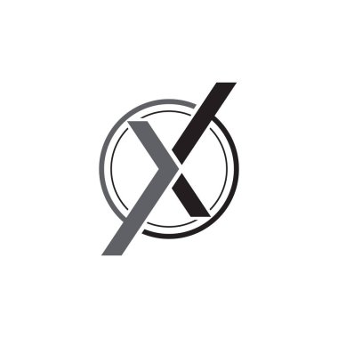 X Harfi Logo Şablonu vektör resimleme tasarımı