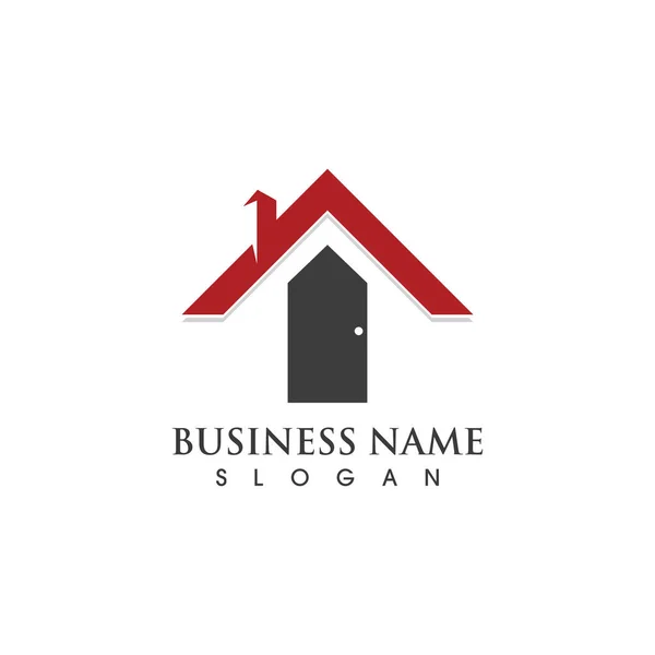 Real Estate Home Stay Property Construction Logo Design — Stockový vektor