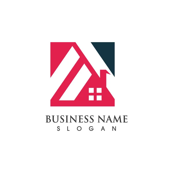 Real Estate Home Stay Property Construction Logo Design — Stockový vektor