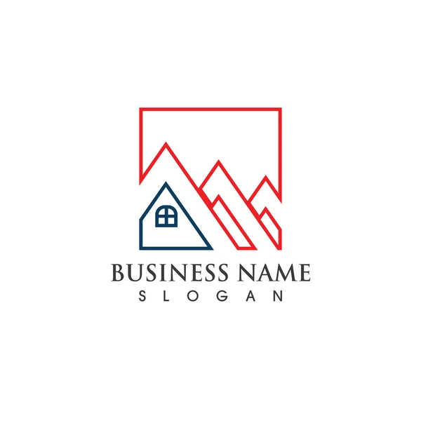 Página Inicial Logotipo Símbolo Imagem Vetorial Linha —  Vetores de Stock