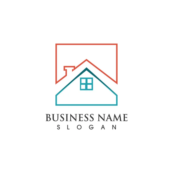 Home Logo Symbol Line Vector Image — Stock Vector