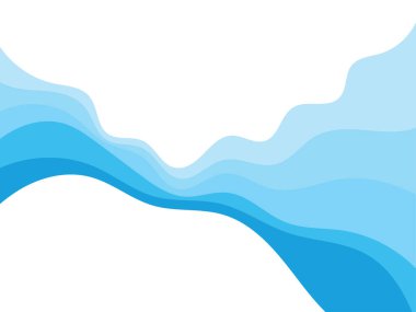 Soyut Su Dalgası Vektör Çizim Arkaplanı