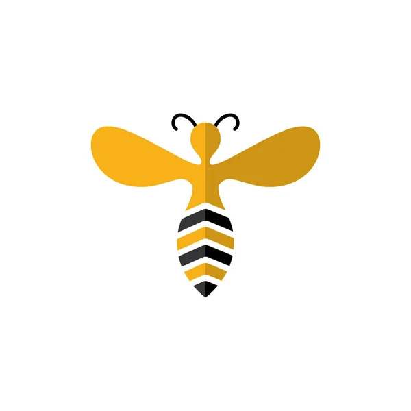 Natureza Bee Honey Logo Vector Imagem — Vetor de Stock